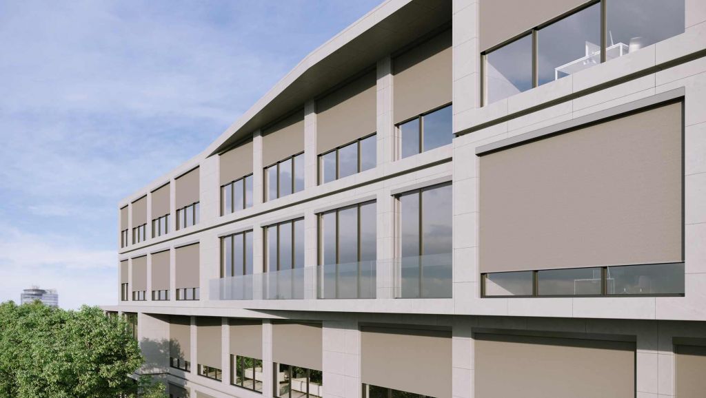 Beschattung für Bürogebäude Beschattung für Bürogebäude