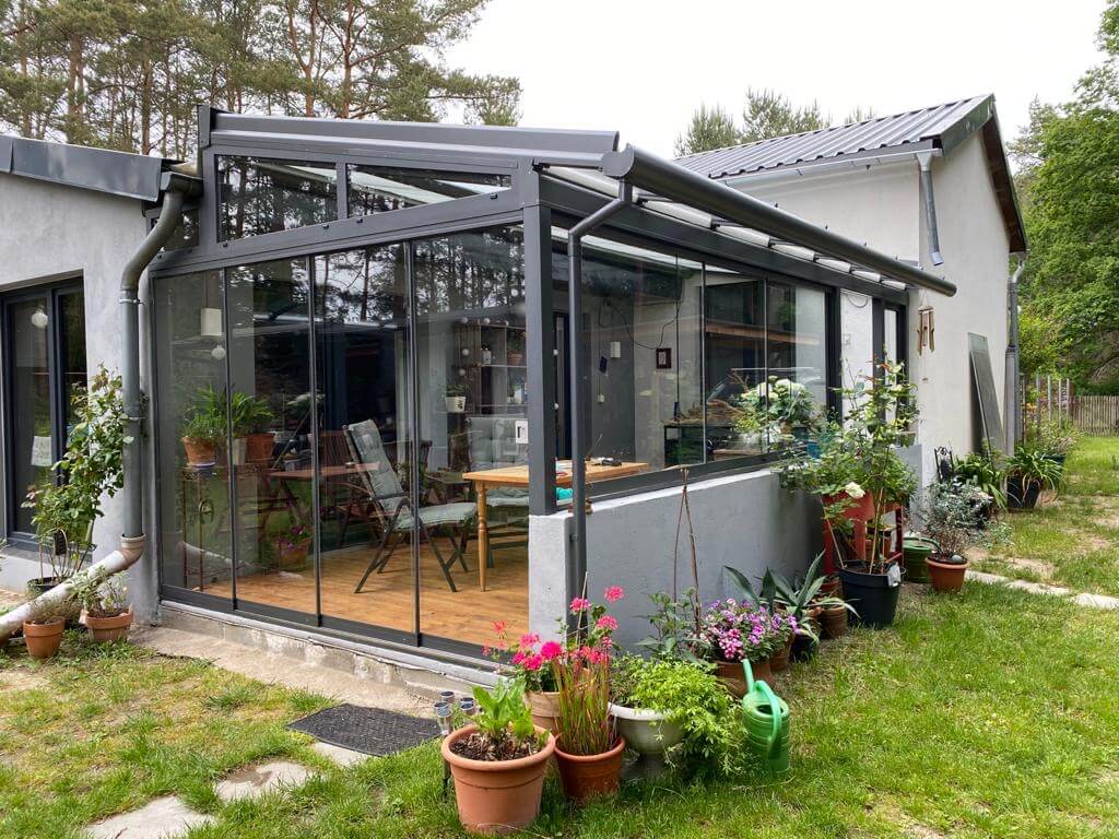 Terrassendach aus Glas